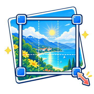 画像を切り抜く操作のイラスト