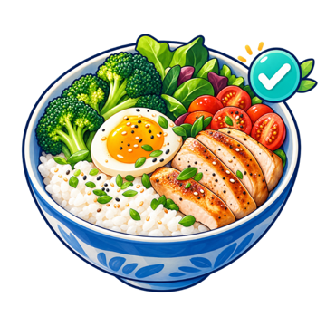 栄養バランスのよい食事のイラスト